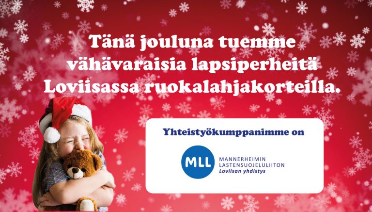 Tänä jouluna tuemme vähävaraisia lapsiperheitä Loviisassa